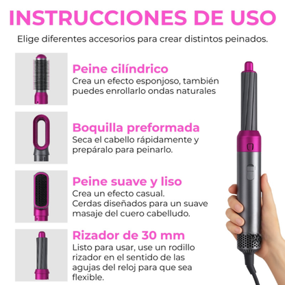 Moldeador Capilar Profesional 5 en 1